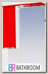 Зеркало-шкаф Misty Жасмин 65 с подсветкой, красная эмаль L (П-Жас02065-041СвЛ)