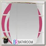 Зеркало-шкаф Misty Каролина 70 L розовое стекло (П-Крл02070-295СвЛ)