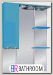 Зеркало-шкаф Misty Жасмин 75 с подсветкой, голубая эмаль L (П-Жас02075-061СвЛ)