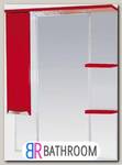 Зеркало-шкаф Misty Жасмин 75 с подветкой, красная эмаль L (П-Жас02075-041СвЛ)