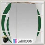 Зеркало-шкаф Misty Каролина 70 L зеленое стекло (П-Крл02070-285СвЛ)