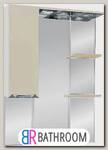 Зеркало-шкаф Misty Жасмин 75 с подсветкой, бежевая эмаль L (П-Жас02075-031СвЛ)
