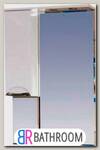 Зеркало-шкаф Misty Жасмин 65 с подсветкой, белая эмаль L (П-Жас02065-011СвЛ)