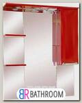 Зеркало-шкаф Misty Жасмин 85 с подсветкой, красная эмаль R (П-Жас02085-041СвП)