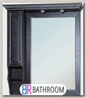 Зеркало-шкаф Bellezza Рим 100 L черное патина серебро (4638117612043)