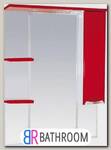 Зеркало-шкаф Misty Жасмин 75 с подсветкой, красная эмаль R (П-Жас02075-041СвП)