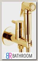 Гигиенический душ со смесителем Webert Elio EL870301010, metal, золото