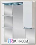 Зеркало-шкаф Misty Жасмин 85 с подсветкой, белая эмаль R (П-Жас02085-011СвП)