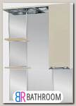Зеркало-шкаф Misty Жасмин 75 с подсветкой, бежевая эмаль R (П-Жас02075-031СвП)
