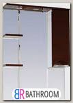Зеркало-шкаф Misty Жасмин 75 с подсветкой, коричневая эмаль R (П-Жас02075-141СвП)